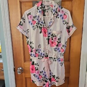Victoria's Secret Floral Pajama jumper - Pink and Purple